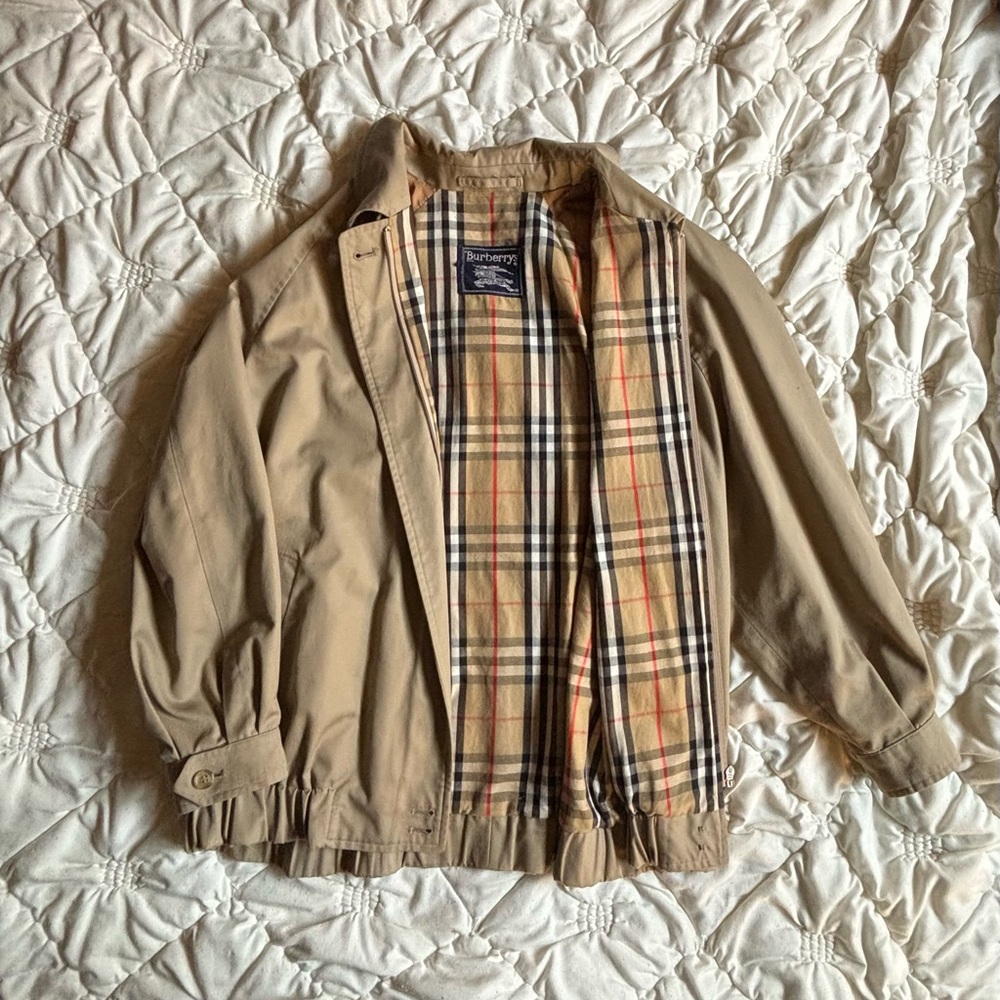Burberry Beige Jacket with Check Lining